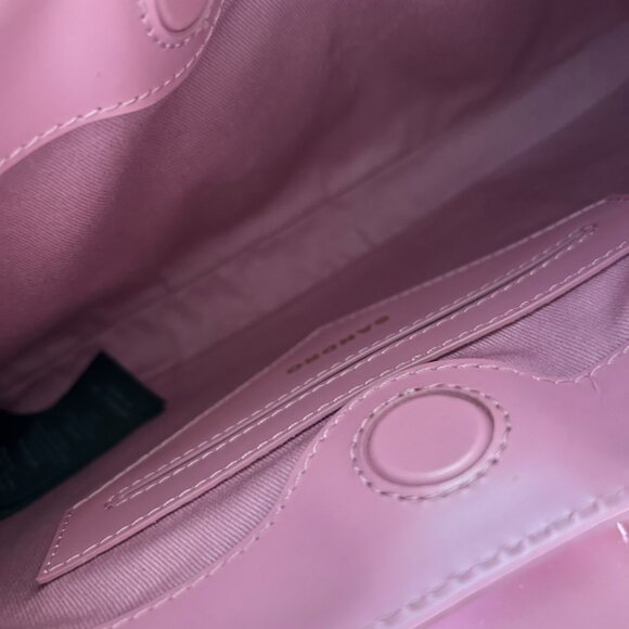 Sandro Pink Baguette bag in certified leather - Picture 7 of 8
